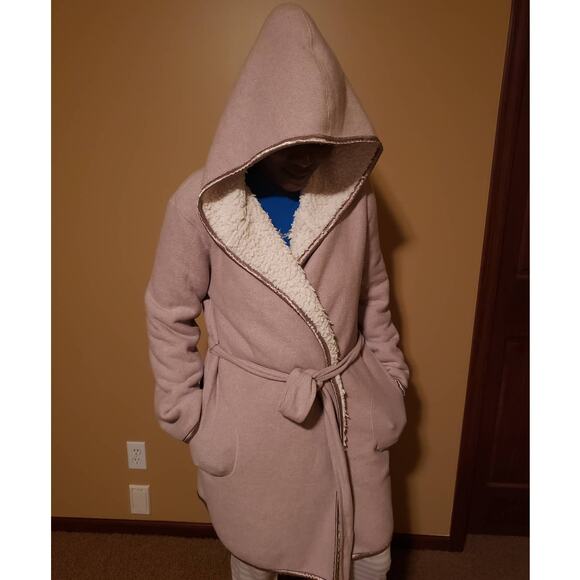 Anthropologie Sweater Robe Pure Good Womens Sherpa Hoodie Size X Small/ Small - Picture 2 of 11